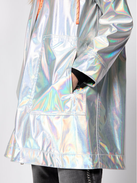 MAX&Co. MAX&Co. Cappotto di transizione Digitale 69019920 Argento Regular Fit