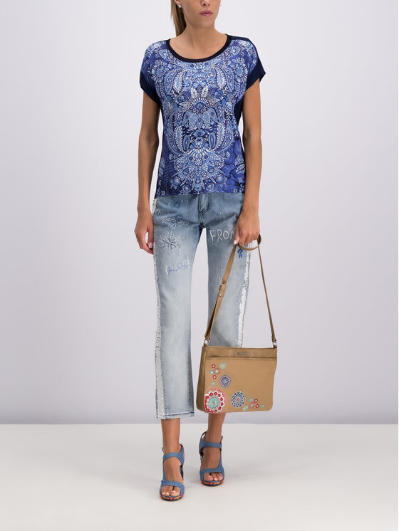 Desigual Desigual Palaidinė Navajos 19SWTKBX Tamsiai mėlyna Loose Fit