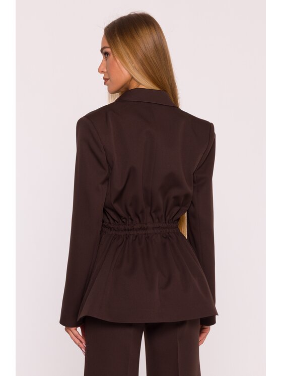 Made of Emotion Made of Emotion Marynarka M873 Brązowy Modern Slim Fit