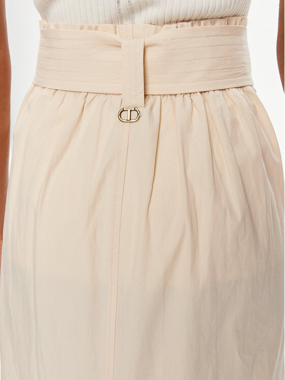 TWINSET TWINSET Trapezförmiger Rock 241TT2055 Beige Regular Fit