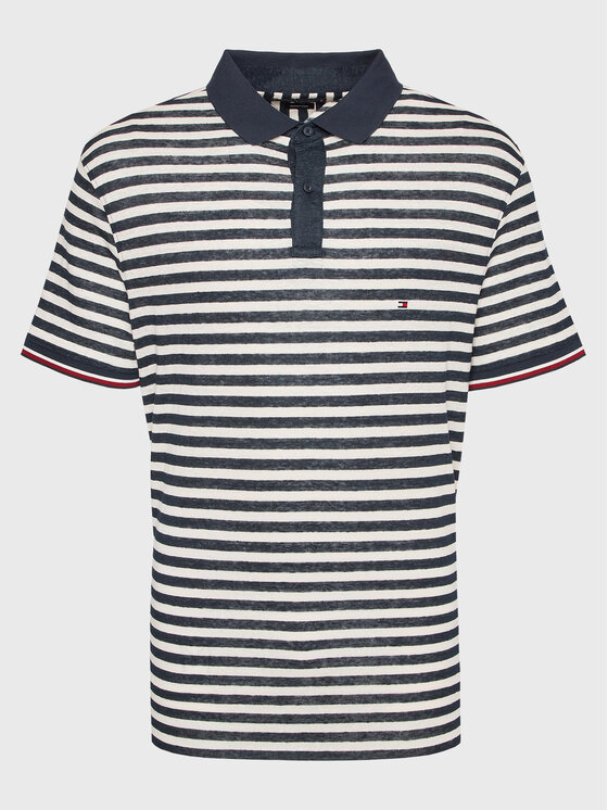 Tommy Hilfiger Tommy Hilfiger Polokošeľa Breton MW0MW30754 Tmavomodrá Regular Fit