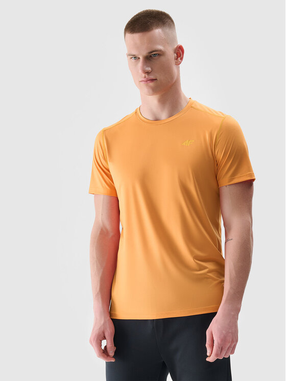 4F 4F Koszulka techniczna BASIC+ Pomarańczowy Regular Fit