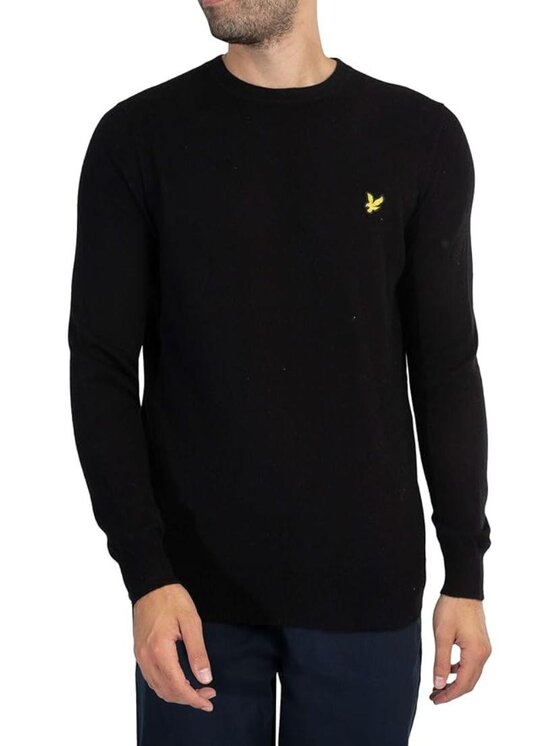 Lyle & Scott Lyle & Scott Sweter MAGLIONE Czarny Regular Fit