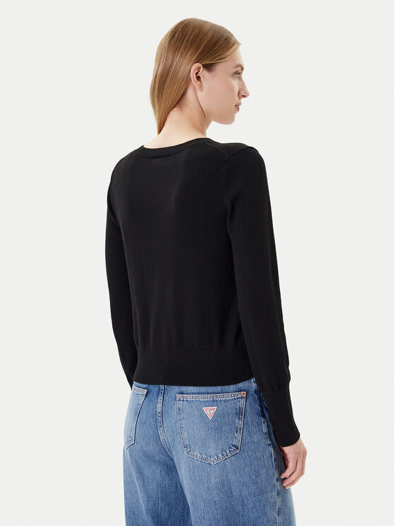 Guess Jeans Guess Jeans Πουλόβερ W4BR84 Z3HO2 Μαύρο Regular Fit