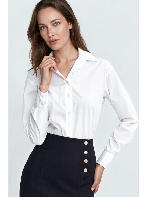 NIFE NIFE Košeľa K106 Biela Regular Fit