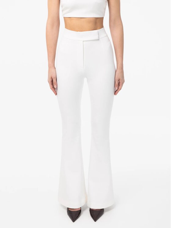 MANDRAGORA MANDRAGORA Kalhoty z materiálu Vanya Bílá Slim Fit