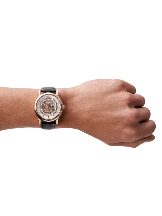 Emporio Armani Emporio Armani Часовник Meccanico AR60007 Черен
