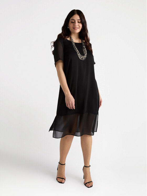 Fiorella Rubino Fiorella Rubino Vestito da giorno 7577T001602N033 Nero Regular Fit