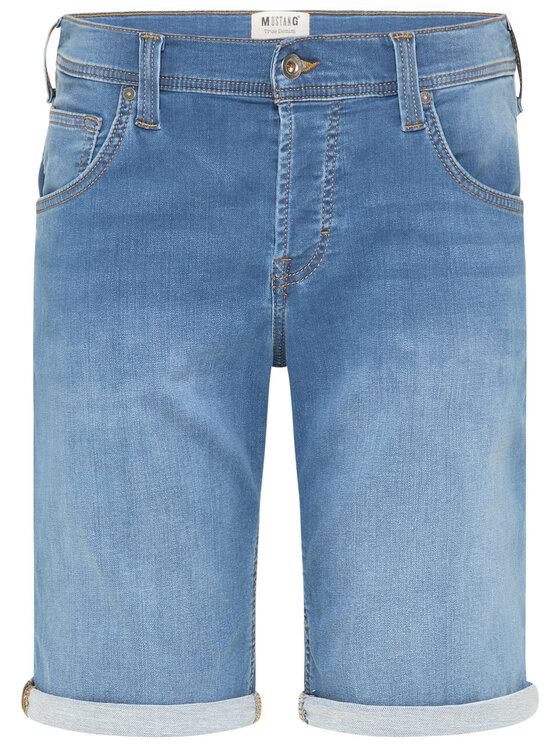 Mustang Mustang Szorty jeansowe CHICAGO SHORT Niebieski Regular Fit