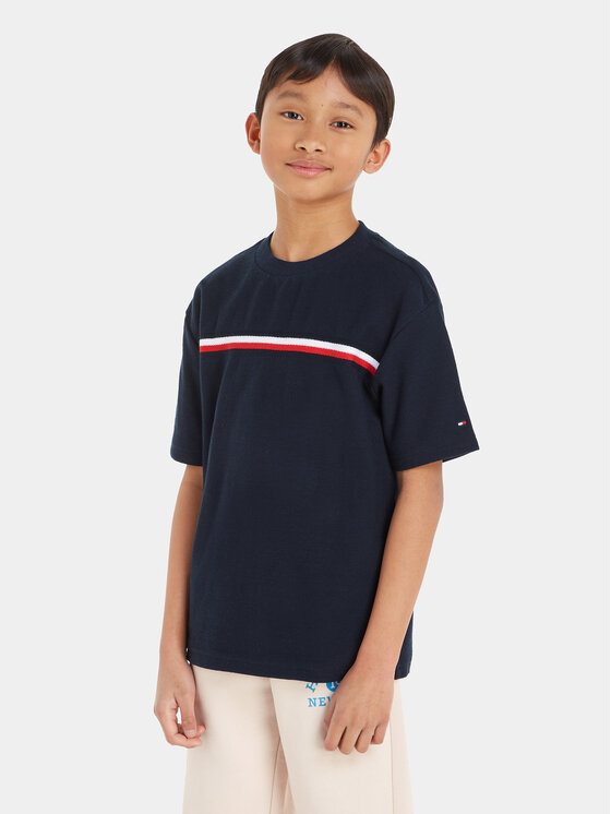 Tommy Hilfiger T-krekls KB0KB08580 Tumši zils Regular Fit