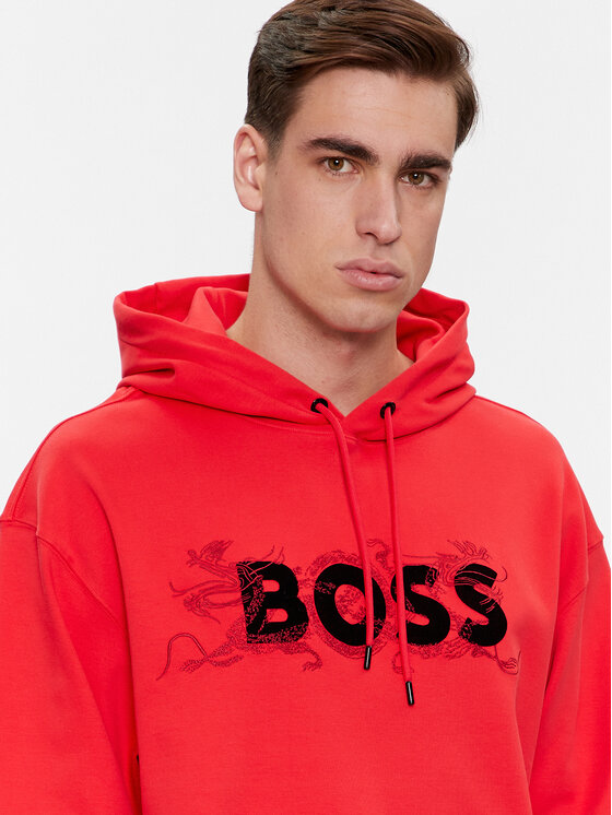 BOSS Boss Džemperis Sullivan 119_Lny 50510129 Raudona Regular Fit