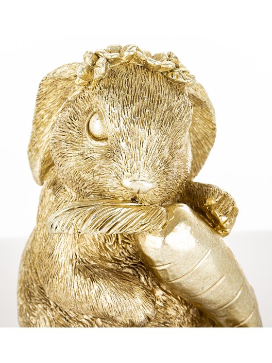 MIAhome MIAhome Figurka króliczka z marchewką KAROTO-3 Złoty