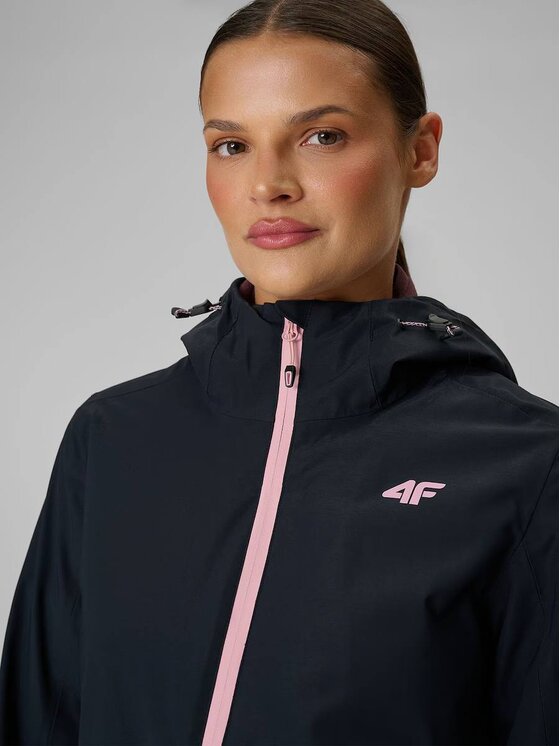 4F 4F Kurtka wielofunkcyjna TREKKING Czarny Regular Fit