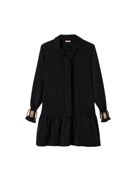 Oltre Oltre Vestito da giorno 7064R005122N033 Nero Flared Fit