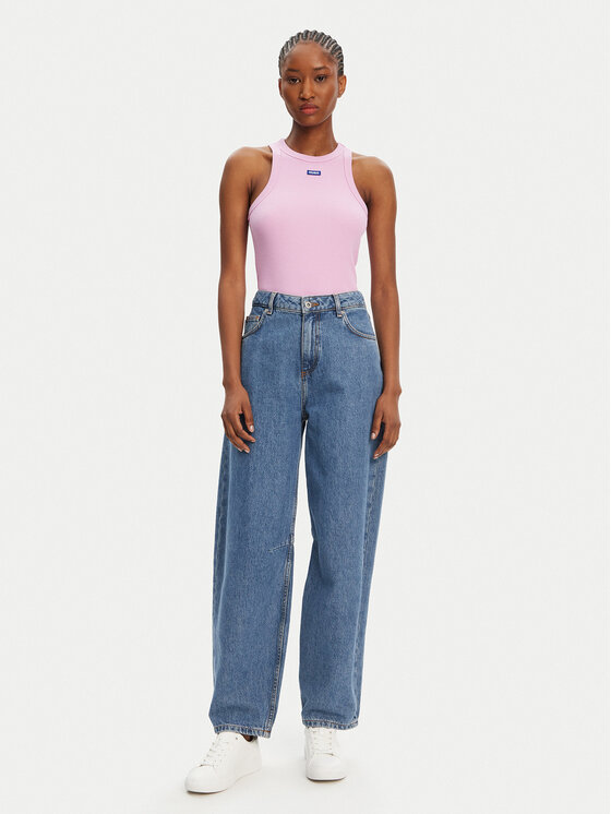 HUGO HUGO Top 50508857 Różowy Slim Fit