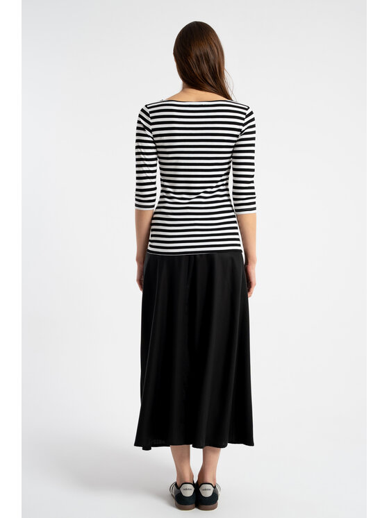 CLICK CLICK Spódnica maxi 50-740 Czarny Loose Fit