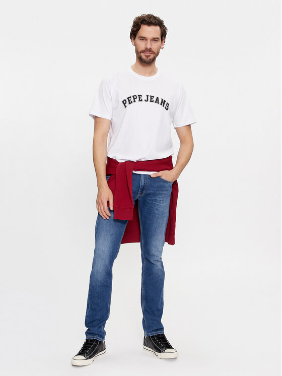 Pepe Jeans Pepe Jeans T-krekls Clement PM509220 Balts Regular Fit