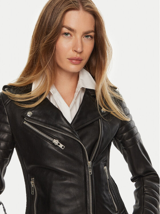 Serge Pariente Serge Pariente Odinė striukė Hipster Girl Juoda Regular Fit