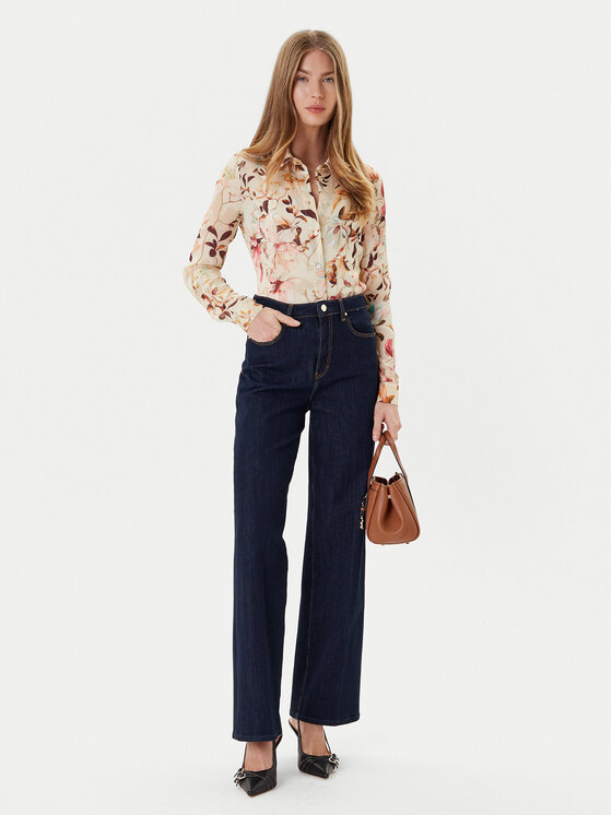 Guess Guess Πουκάμισο W5YH0X WDW82 Μπεζ Regular Fit