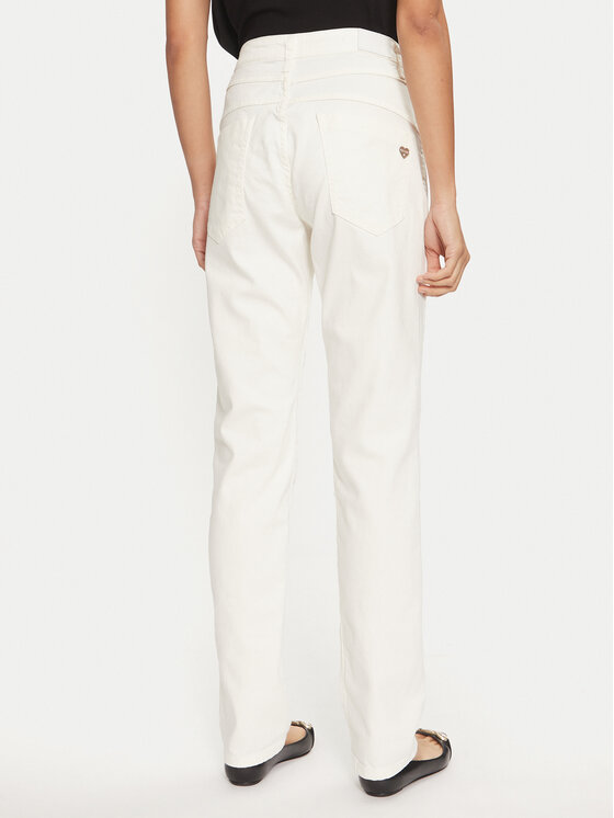 Please Please Τζιν P0VVHO2I5N Λευκό Slim Fit