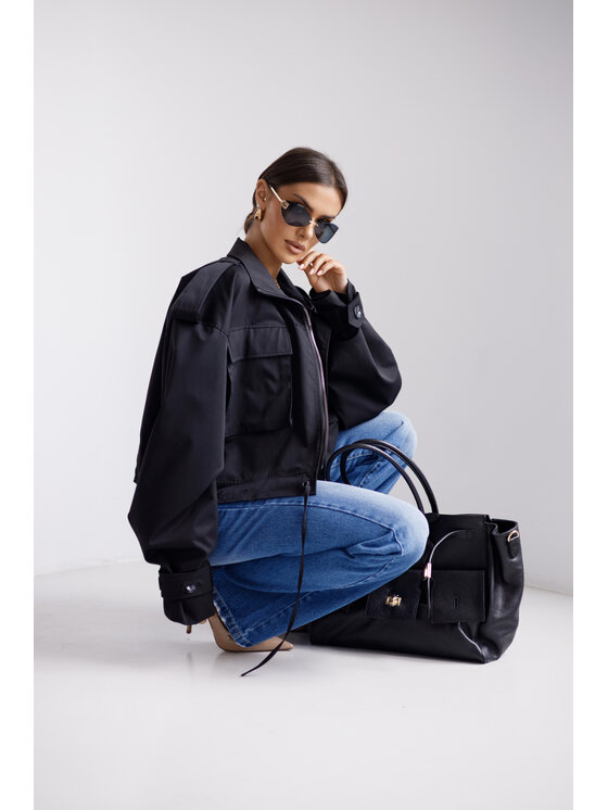 LilaLou LilaLou Bunda bomber Lilka Černá Regular Fit