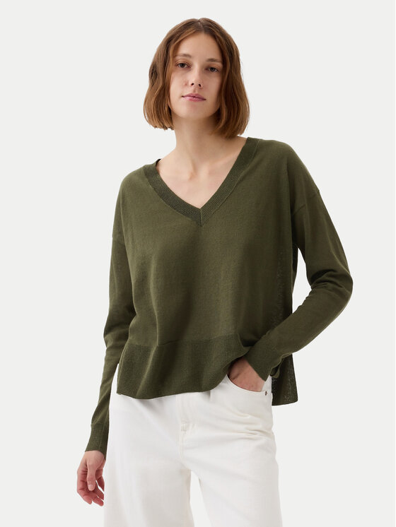 Gap Gap Svetr 854769-03 Zelená Relaxed Fit