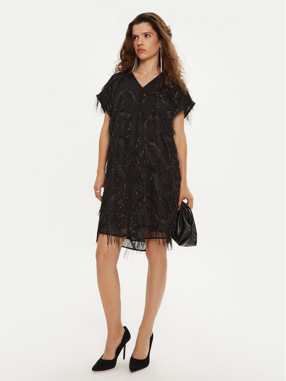 Bruuns Bazaar Bruuns Bazaar Kokteilinė suknelė Nellat BBW4197 Juoda Loose Fit