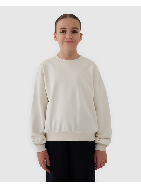 4F 4F Felpa 4FJWSS25TSWSF1479-12S Bianco Regular Fit