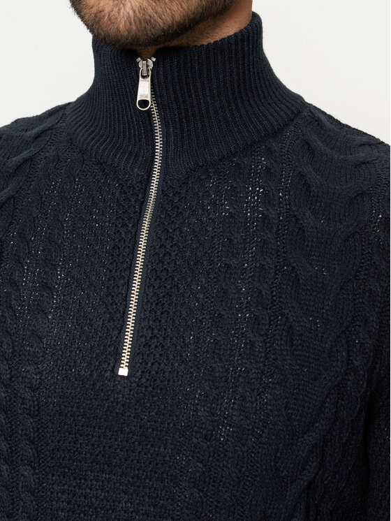 Jack & Jones Jack & Jones Sweter Craig 12260826 Granatowy Regular Fit