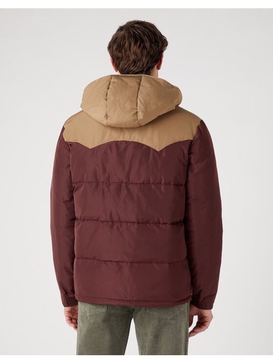 Wrangler Wrangler Kurtka puchowa Puffer Jacket Dahlia Brązowy Regular Fit