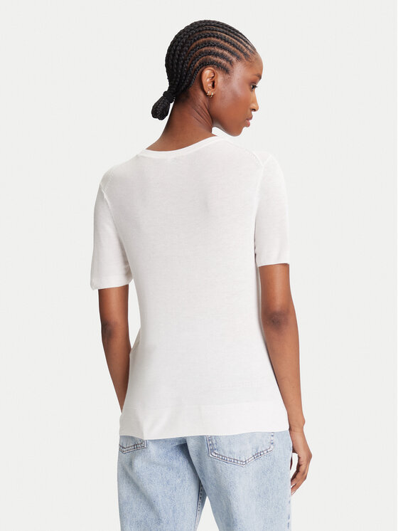 Calvin Klein Calvin Klein Sweter LV044A307G Écru Regular Fit