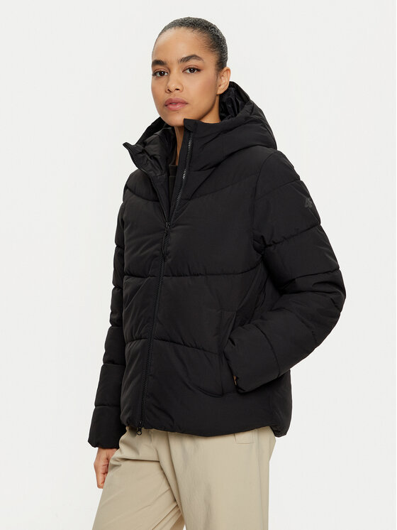4F 4F Geacă de iarnă 4FWAW24TDJAF473 Negru Regular Fit