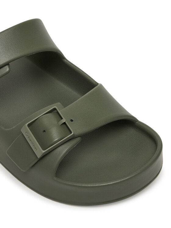 Calvin Klein Calvin Klein Nazouváky Ergon Eva Double Bar Sandal HM0HM02116 Zelená