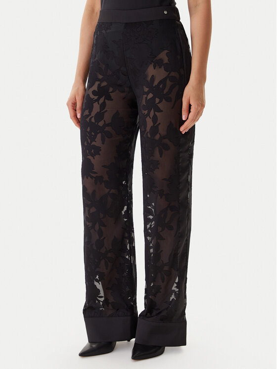 Guess Guess Текстилни панталони O5BB00 W4700 Черен Regular Fit
