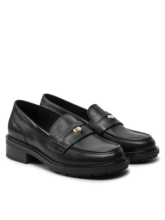 Tommy Hilfiger Slipper Th Penny Loafer FW0FW08029 Schwarz Modivo