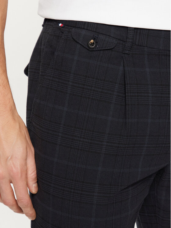 Tommy Hilfiger Tommy Hilfiger Chino nohavice MW0MW37726 Tmavomodrá Tapered Fit
