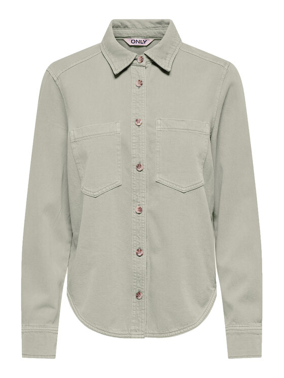 ONLY ONLY Koszula jeansowa Silla 15338783 Zielony Slim Fit
