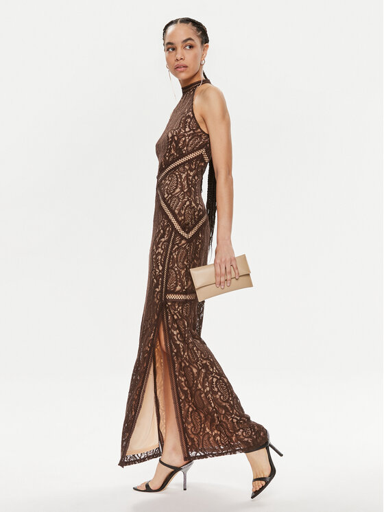 Guess Guess Вечірня сукня New Liza W4GK20 KC760 Коричневий Slim Fit