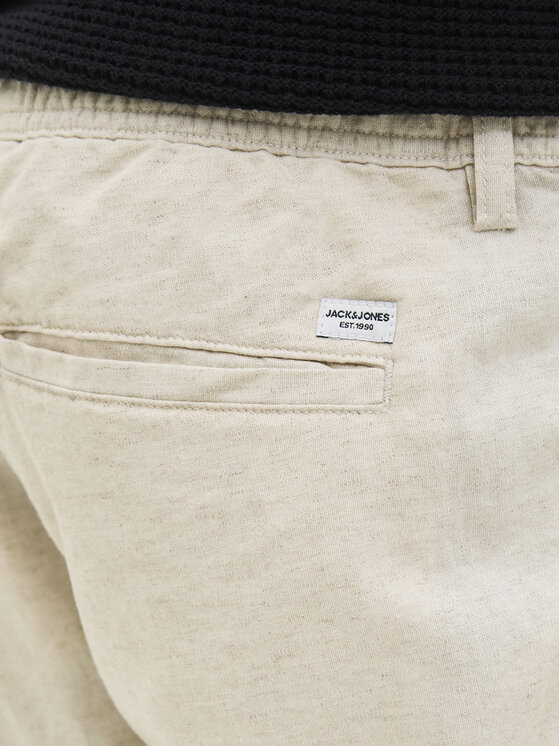 Jack & Jones Jack & Jones Medžiaginės kelnės Kane 12274977 Smėlio Relaxed Fit