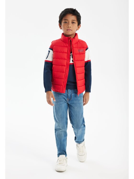 MINOTI MINOTI Kamizelka 13coat 15 Czerwony Regular Fit