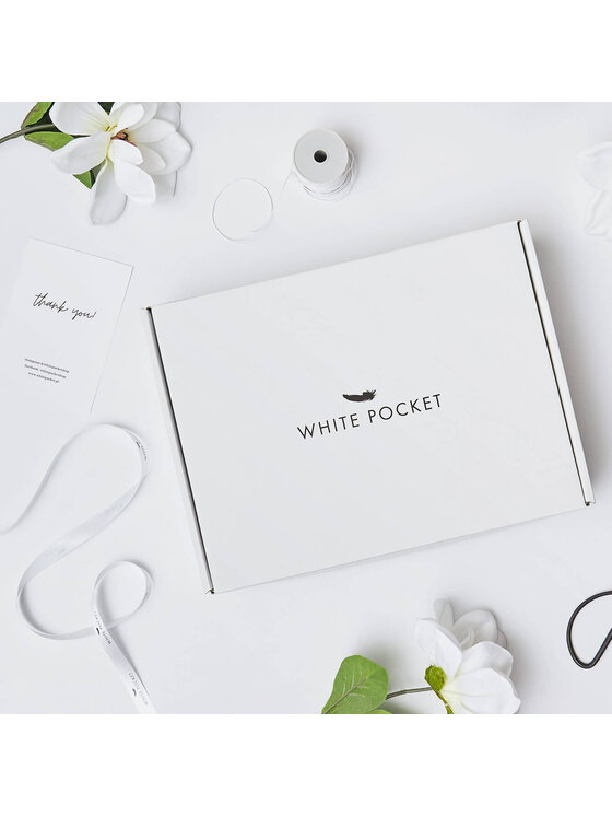White pocket White pocket Poszewka na poduszkę satynowa Biały