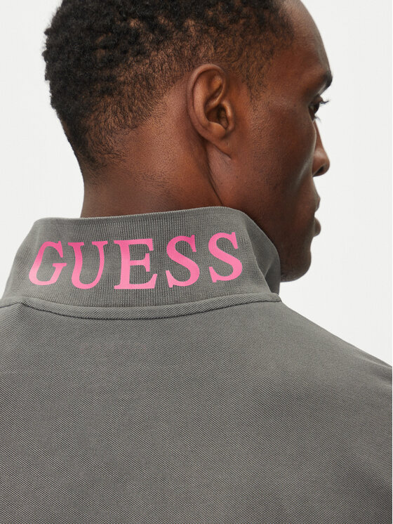 Guess Guess Polo marškinėliai F5GP00 K9WF1 Juoda Regular Fit