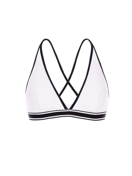 Miss Lou Miss Lou Bikini pezzo sopra G-AW1-B Bianco