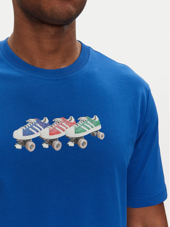 adidas adidas Tričko Roller JP2665 Modrá Regular Fit