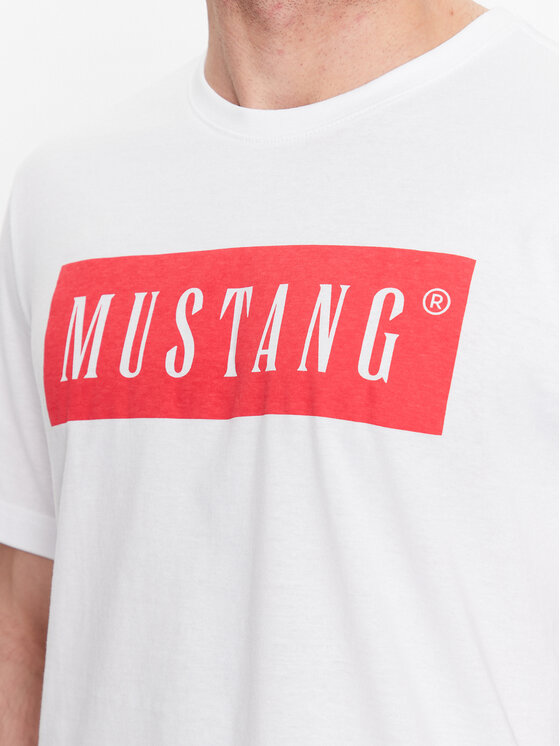 Mustang Mustang T-Shirt Alex 1013223 Biały Regular Fit