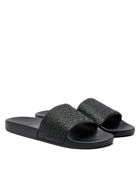 Calvin Klein Calvin Klein Şlapi Pool Slide Mono HM0HM01517 Negru