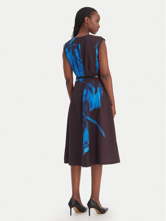 DKNY DKNY Koktejlové šaty DD5N3J04 Černá Regular Fit