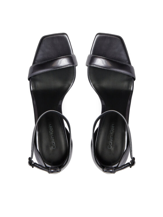Calvin Klein Calvin Klein Sandali Geo Stil Square Sandal 90-Pearl HW0HW01993 Črna