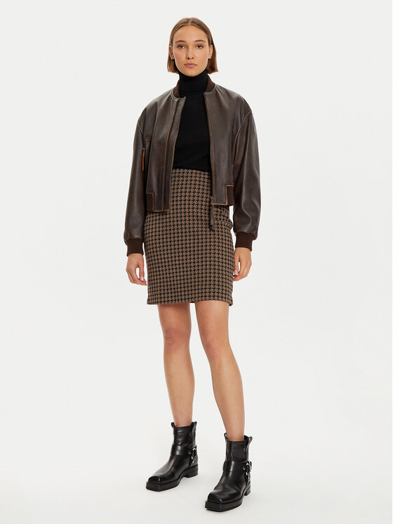 Fransa Fransa Пола тип молив Noreen 20614444 Кафяв Slim Fit