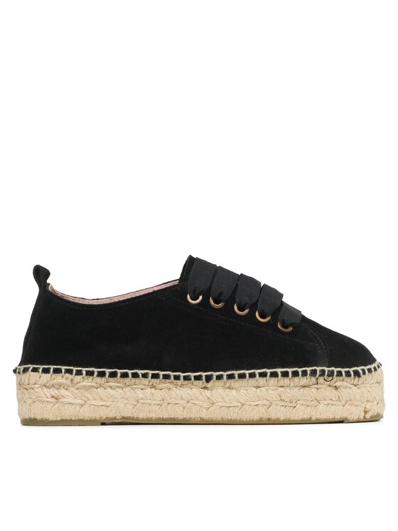 Black lace up espadrilles on sale